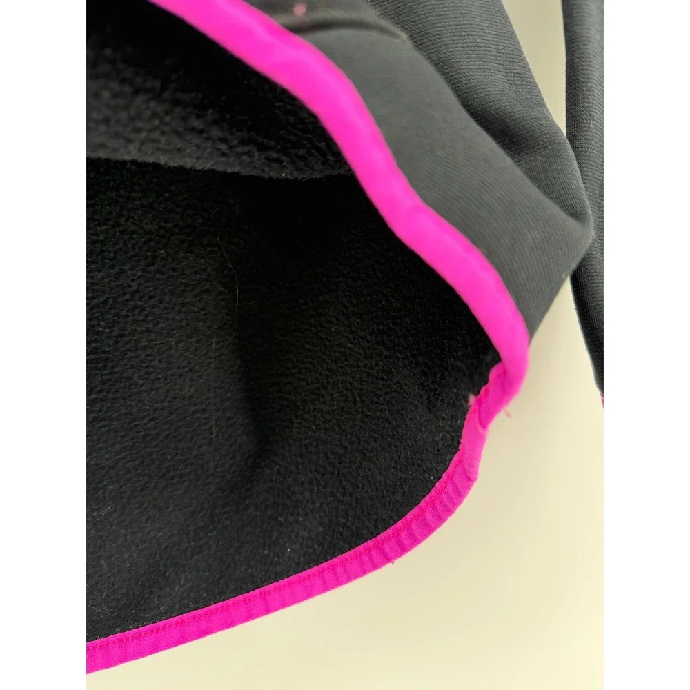 Under Armour ColdGear Hoodie Youth Small Polyester Black Pink Logo Gorpcore